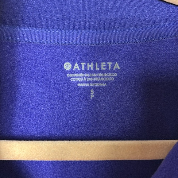 Athleta Sweatshirt size small Purple Blue Indigo Altitude Polartec Half Zip - Picture 3 of 11